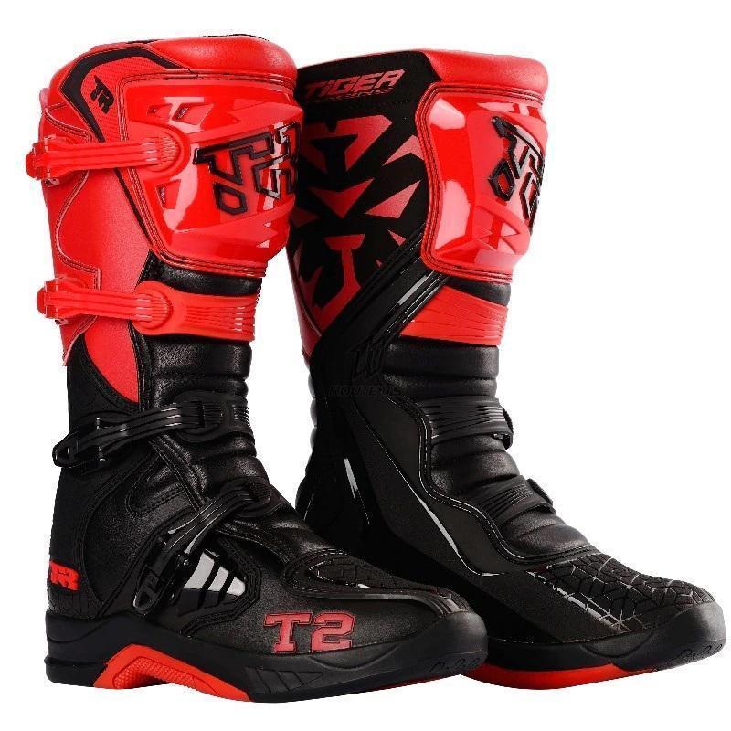 Мотоботы TIGER T2, черный/красный